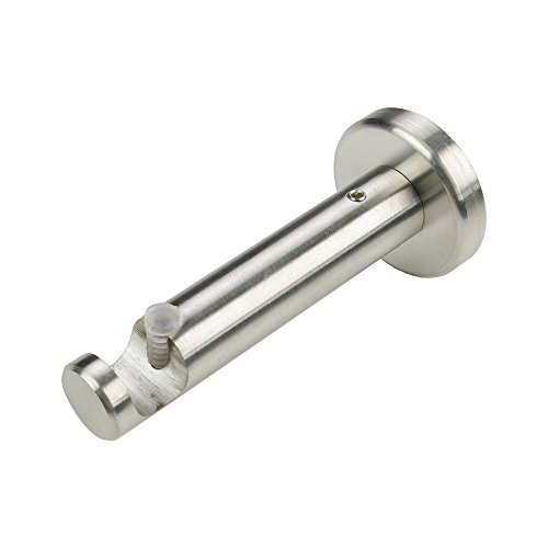 Liedeco Träger, Auflageträger 1-läufig - 7,5 cm für Gardinenstangen ø 12 mm | 1 Stück | edelstahl von Liedeco