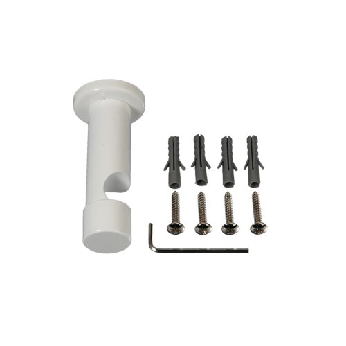 Liedeco Träger für Gardinenstangen, Rundstoreprofile ø 20 mm | Länge 8,5 cm | 1 Stück | weiß von Liedeco