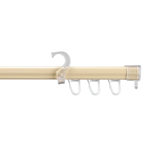Liedeco U-Storelauf für Gardinenstangen, Cafehausstange beige, 190 cm von Liedeco