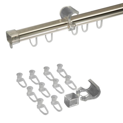 Liedeco U-Storelauf für Gardinenstangen, Cafehausstange verchromt, 170 cm von Liedeco