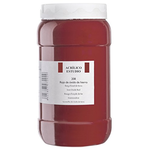 Lienzos Levante 0120524208 - Studio Acrylfarbe, 1.000 ml Behälter, Farbe 208 Eixenoxidrot von Lienzos Levante