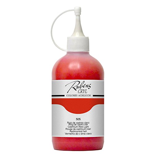 Lienzos Levante Rubens Cryl - Acrylfarbe 505, 250 ml Flasche, Farbe Kadmiumrot hell von Lienzos Levante