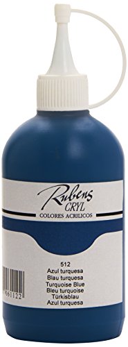 Lienzos Levante Rubens Cryl - Acrylfarbe 512, 250 ml Flasche, Farbe Türkisblau von Lienzos Levante