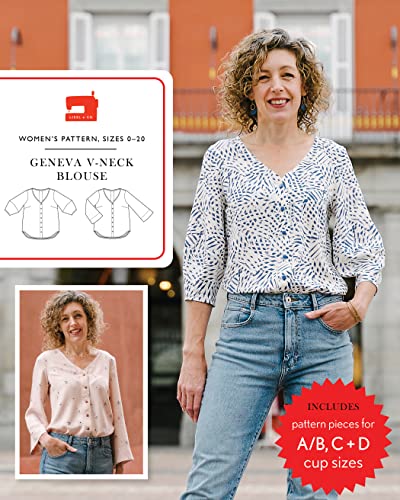 Geneva Schnittmuster für Bluse mit V-Ausschnitt Geneva Schnittmuster für Bluse mit V-Ausschnitt von Liesl + Co