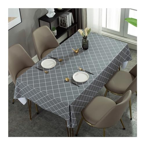 Lieson Rechteckige Tischdecke 110x160 cm, PVC Tischwäsche Abwaschbar Wasserdicht Raute Muster Tischwäsche für Wohnzimmer, Esszimmer, Balkon, Garten, Grau Lieson Rechteckige Tischdecke 110x160 cm, PVC Tischwäsche Abwaschbar Wasserdicht Raute Muster Tischwäsche für Wohnzimmer, Esszimmer, Balkon, Garten, Grau von Lieson
