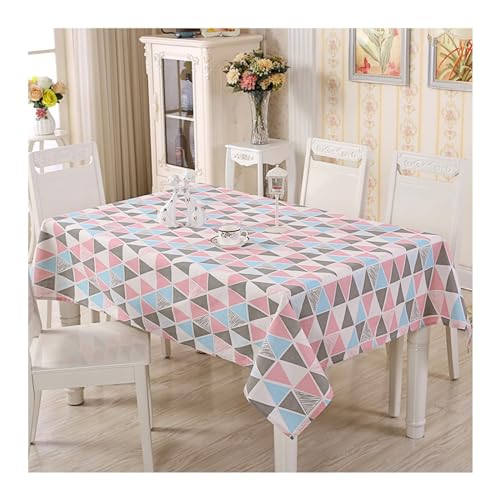 Lieson Rechteckige Tischdecken 70x70 cm, Baumwolle Leinen Tischtuch Abwaschbar Dreieck Muster Tischdecke für Geburtstag Party Hochzeit, Rosa Grau Blau Lieson Rechteckige Tischdecken 70x70 cm, Baumwolle Leinen Tischtuch Abwaschbar Dreieck Muster Tischdecke für Geburtstag Party Hochzeit, Rosa Grau Blau von Lieson