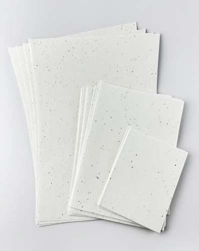 Papier mit Gänseblümchen oder Kamille, 150 g/m², Größe 148,5 x 210 mm (A5), lose Blätter aus pflanzbarem Papier für Karten, Broschüren, Speisekarten, Einladungen (10) (10) von Life in a bag