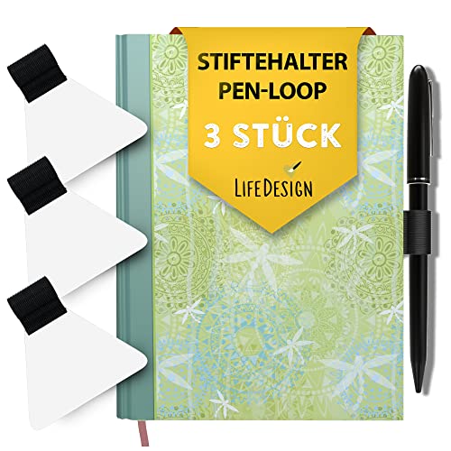 LifeDesign Stifthalter, Stiftschlaufe, selbstklebend für Notizbuch, Kalender, Klemmbrett, schwarz, transparentes Pad, 3 Stück LifeDesign Stifthalter, Stiftschlaufe, selbstklebend für Notizbuch, Kalender, Klemmbrett, schwarz, transparentes Pad, 3 Stück von LifeDesign