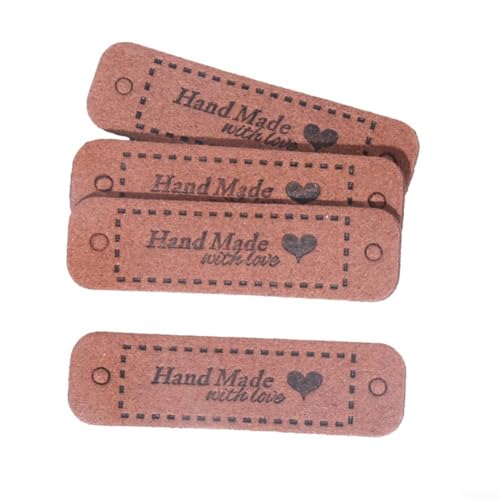 Handgefertigte PU-Etiketten, 20 Stück, ideal zum Dekorieren von Taschen, Puppen und anderen Handarbeiten von LifenaviStore