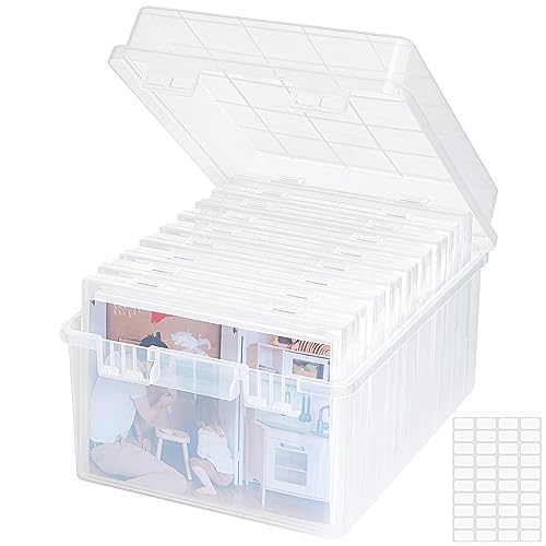 Lifewit Aufbewahrungsbox, 13x18cm 5R, Foto-Organizer, 9 innere Bildbehälter, durchs. Fotoboxen, Samenaufbewahrung, Bastelbox f. Karten, Bilder, Stempel, Bürobedarf, mit 1 Blatt Etikettensticker Lifewit Aufbewahrungsbox, 13x18cm 5R, Foto-Organizer, 9 innere Bildbehälter, durchs. Fotoboxen, Samenaufbewahrung, Bastelbox f. Karten, Bilder, Stempel, Bürobedarf, mit 1 Blatt Etikettensticker von Lifewit