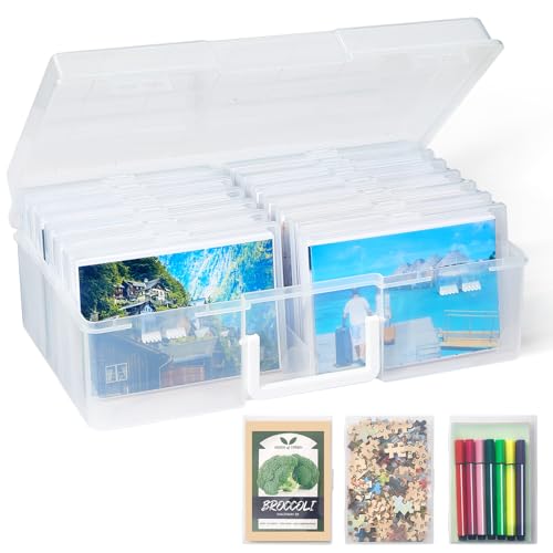 Lifewit Foto Aufbewahrungsbox, 10x15cm, Foto Box, 14 innere Fotofächer, transparente Foto Aufbewahrung, Puzzle Aufbewahrungsbox aus Kunststoff für Saatgut, Karten, Bastelzeug, Aufkleber Lifewit Foto Aufbewahrungsbox, 10x15cm, Foto Box, 14 innere Fotofächer, transparente Foto Aufbewahrung, Puzzle Aufbewahrungsbox aus Kunststoff für Saatgut, Karten, Bastelzeug, Aufkleber von Lifewit