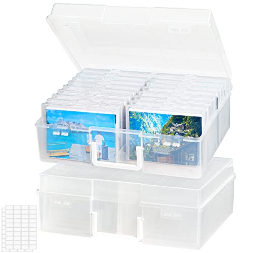 Lifewit Fotoaufbewahrungsbox 10,1 x 15,2 cm Fotoetui, 18 innere Fotohalter, durchsichtige Fotoboxen zur Aufbewahrung, Foto-Organizer aus Kunststoff für Saatgut, Karten, Handwerk, Aufkleber, 2 Stück Lifewit Fotoaufbewahrungsbox 10,1 x 15,2 cm Fotoetui, 18 innere Fotohalter, durchsichtige Fotoboxen zur Aufbewahrung, Foto-Organizer aus Kunststoff für Saatgut, Karten, Handwerk, Aufkleber, 2 Stück von Lifewit
