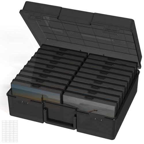 Lifewit Fotoaufbewahrungsbox 10,1 x 15,2 cm Fotoetui, 18 innere Fotohalter, Schwarz Fotoboxen zur Aufbewahrung, Foto-Organizer aus Kunststoff für Saatgut, Karten, Handwerk, Aufkleber Lifewit Fotoaufbewahrungsbox 10,1 x 15,2 cm Fotoetui, 18 innere Fotohalter, Schwarz Fotoboxen zur Aufbewahrung, Foto-Organizer aus Kunststoff für Saatgut, Karten, Handwerk, Aufkleber von Lifewit