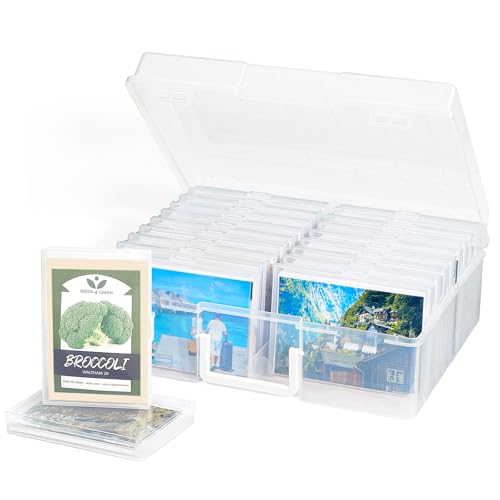 Lifewit Fotoaufbewahrungsbox 10,1 x 15,2 cm Fotoetui, 18 innere Fotohalter, durchsichtige Fotoboxen zur Aufbewahrung, Foto-Organizer aus Kunststoff für Saatgut, Karten, Handwerk, Aufkleber Lifewit Fotoaufbewahrungsbox 10,1 x 15,2 cm Fotoetui, 18 innere Fotohalter, durchsichtige Fotoboxen zur Aufbewahrung, Foto-Organizer aus Kunststoff für Saatgut, Karten, Handwerk, Aufkleber von Lifewit