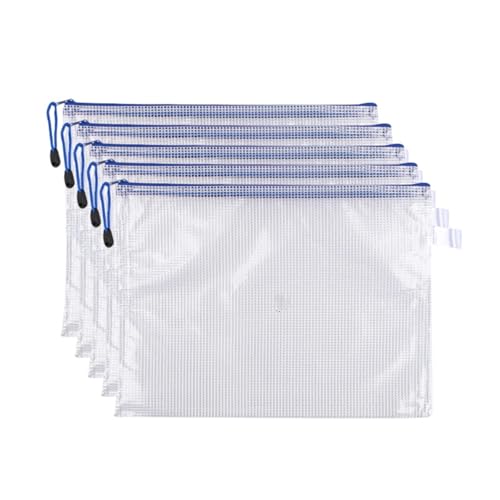 Lifup 5 Stück A5 Dokumententaschen mit Reißverschluss, Wasserdichte Kunststoff Reißverschlusstasche für Bürobedarf, Dokumente, Papier, Reisen Weiß Lifup 5 Stück A5 Dokumententaschen mit Reißverschluss, Wasserdichte Kunststoff Reißverschlusstasche für Bürobedarf, Dokumente, Papier, Reisen Weiß von Lifup