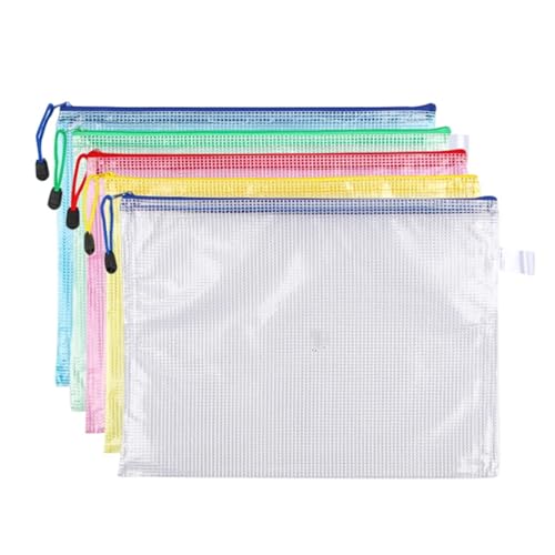 Lifup 5 Stück A5 Dokumententaschen mit Reißverschluss, Wasserdichte Kunststoff Reißverschlusstasche für Bürobedarf, Dokumente, Papier, Reisen mehrfarbig Lifup 5 Stück A5 Dokumententaschen mit Reißverschluss, Wasserdichte Kunststoff Reißverschlusstasche für Bürobedarf, Dokumente, Papier, Reisen mehrfarbig von Lifup