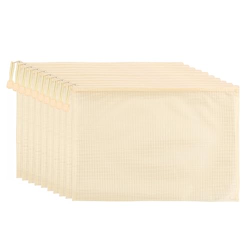 Lifup Dokumententasche A4, 10 Stück Dokumententaschen mit Reißverschluss, Wasserdichte Kunststoff Reißverschlusstasche für Bürobedarf, Dokumente, Papier, Reisen Gelb Lifup Dokumententasche A4, 10 Stück Dokumententaschen mit Reißverschluss, Wasserdichte Kunststoff Reißverschlusstasche für Bürobedarf, Dokumente, Papier, Reisen Gelb von Lifup
