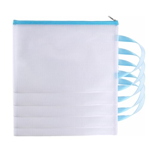Lifup Dokumententasche A4, 5 Stücke Wasserdichte Kunststoff Reißverschlusstasche für Bürobedarf, Dokumente, Papier, Reisen Blau Lifup Dokumententasche A4, 5 Stücke Wasserdichte Kunststoff Reißverschlusstasche für Bürobedarf, Dokumente, Papier, Reisen Blau von Lifup