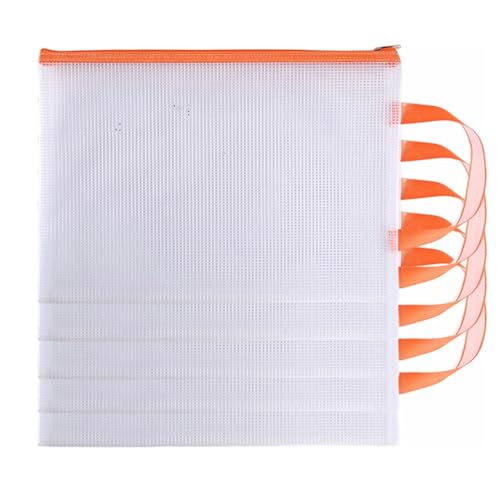 Lifup Dokumententasche A4, 5 Stücke Wasserdichte Kunststoff Reißverschlusstasche für Bürobedarf, Dokumente, Papier, Reisen Orange Lifup Dokumententasche A4, 5 Stücke Wasserdichte Kunststoff Reißverschlusstasche für Bürobedarf, Dokumente, Papier, Reisen Orange von Lifup