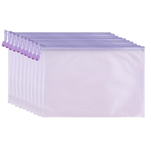 Lifup Dokumententasche A6, 10 Stück Dokumententaschen mit Reißverschluss, Wasserdichte Kunststoff Reißverschlusstasche für Bürobedarf, Dokumente, Papier, Reisen Lila Lifup Dokumententasche A6, 10 Stück Dokumententaschen mit Reißverschluss, Wasserdichte Kunststoff Reißverschlusstasche für Bürobedarf, Dokumente, Papier, Reisen Lila von Lifup