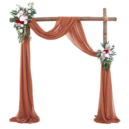 Lifup Hochzeit Vorhang Querbehang Stoff Traubogen, Foto Hintergrundvorhang Deko für Arbor Hochzeit Torbogen Zeremonie Party Dekor Orange 50 x 1000 cm Lifup Hochzeit Vorhang Querbehang Stoff Traubogen, Foto Hintergrundvorhang Deko für Arbor Hochzeit Torbogen Zeremonie Party Dekor Orange 50 x 1000 cm von Lifup