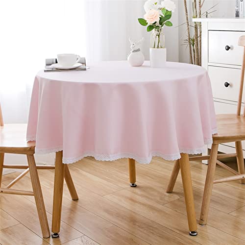 Lifup Tischdecke Rund Spitze Rand Wasserabweisend Tischwäsche Lotuseffekt Tischtuch Baumwolle Leinen Rosa 140 cm Lifup Tischdecke Rund Spitze Rand Wasserabweisend Tischwäsche Lotuseffekt Tischtuch Baumwolle Leinen Rosa 140 cm von Lifup