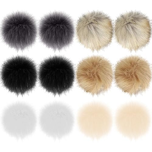 12pcs pompoms für Hüte, 4 Zoll künstliches Haar Pom Poms mit Gummibändern, abnehmbare DIY -flauschige Pompons für Strickhüte -Taschen Schlüsselanschläge und Schuhe Accessoires, Handwerk, Handwerk 12pcs pompoms für Hüte, 4 Zoll künstliches Haar Pom Poms mit Gummibändern, abnehmbare DIY -flauschige Pompons für Strickhüte -Taschen Schlüsselanschläge und Schuhe Accessoires, Handwerk, Handwerk von Ligeinsrk