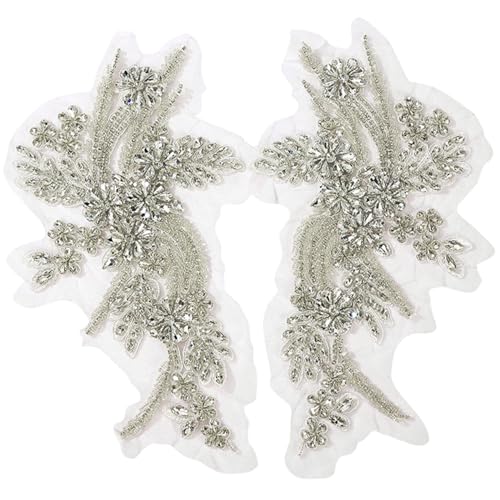 2pcs Miederapparat, 13, 4 x 7, 1 Zoll Bling -Strass -Spitzenapplikation, Strass -Stoff -Trimmflecken für Weding -Kleidungsdekorationen, Mieder 2pcs Miederapparat, 13, 4 x 7, 1 Zoll Bling -Strass -Spitzenapplikation, Strass -Stoff -Trimmflecken für Weding -Kleidungsdekorationen, Mieder von Ligeinsrk