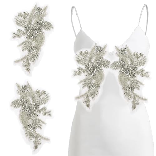 2pcs Miederapparat, 13, 4 x 7, 1 Zoll Bling -Strass -Spitzenapplikation, Strass -Stoff -Trimmflecken für Weding -Kleidungsdekorationen 2pcs Miederapparat, 13, 4 x 7, 1 Zoll Bling -Strass -Spitzenapplikation, Strass -Stoff -Trimmflecken für Weding -Kleidungsdekorationen von Ligeinsrk