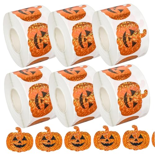 6roll/3000pcs Kürbisaufkleber, wasserdichte Kürbis -Halloween -Aufkleber, niedliche Halloween -Dekorationen für Partydekorationen, für Kinder 6roll/3000pcs Kürbisaufkleber, wasserdichte Kürbis -Halloween -Aufkleber, niedliche Halloween -Dekorationen für Partydekorationen, für Kinder von Ligeinsrk