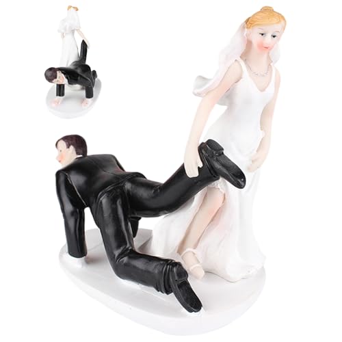 Braut und Bräutigam -Kuchen -Topper, Bräutigam können keine Hochzeitstorten -Topper, realistische und lustige Harzschmuck für Hochzeitsfeier, Zuhause mehr, Braut zu von Ligeinsrk