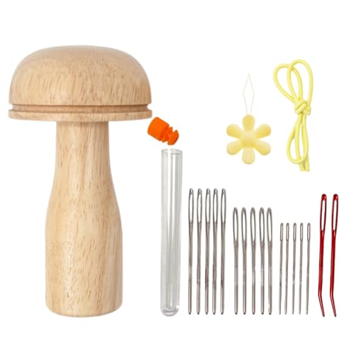 Düsenpilz, Holz -Verdammungs -Kit mit Nadel, Nähfaden und mehr, Stickwerkzeuge Kit für DIY Handnähte Handwerk, Socken, Kleidung, Pilze Düsenpilz, Holz -Verdammungs -Kit mit Nadel, Nähfaden und mehr, Stickwerkzeuge Kit für DIY Handnähte Handwerk, Socken, Kleidung, Pilze von Ligeinsrk