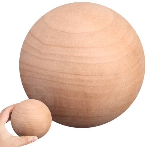 Holzkugeln, 3, 5 Zoll runde glatte Holzperlen, DIY Kein Loch unvollendeter Holzkugel für Handwerk, Dekoration, Bälle für Handwerk, Holz von Ligeinsrk