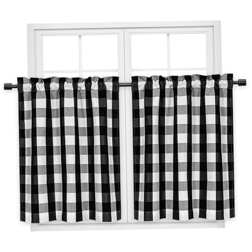 Ligeinsrk 2pcs Buffalo Plaidvorhänge, Schwarz -Weiß -Büffel -Prüfvorhänge mit Stangentasche, 35x24 -Zoll Ligeinsrk 2pcs Buffalo Plaidvorhänge, Schwarz -Weiß -Büffel -Prüfvorhänge mit Stangentasche, 35x24 -Zoll von Ligeinsrk