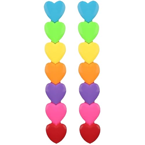 Ligeinsrk 2pcs stapelbare Marker 6 Pastellfarben in 1 Meißelspitze Highlighters Plastik Herzform Highlighters für Kinderschule Zeichnen Malerei Schreibbüro Vorräte Vorräte von Ligeinsrk
