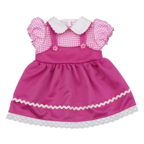 Ligeinsrk Babypuppen Kleidung Rose rotes Kleid mit Schultergurten passt 18 Zoll Mädchen Puppe von Ligeinsrk