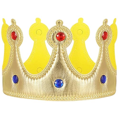 Ligeinsrk Kinderkrone, Goldkronenhut mit Edelsteinen, wiederverwendbare Königskronen für Kinder, Jungen, Mädchen, Feiergeburtstagsfeier. Favours König der König von Ligeinsrk