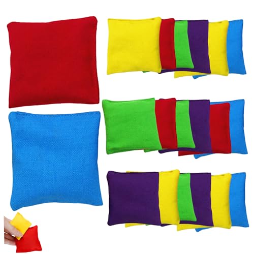 Ligeinsrk Kleine Bohnensäcke zum Werfen von 20 PCs 1, 97x1, 97 Zoll farbenfrohe Bohnensäcke zum Werfen von Spielen für Kinder für Kinder für Erwachsene für Erwachsene. von Ligeinsrk