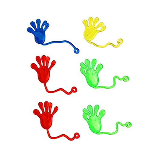 Ligeinsrk Mini klebrige Hände Spielzeug lustiges dehnbares Finger Palmspielzeug für Kinder Geburtstag zufälliger Farbe 6pcs von Ligeinsrk
