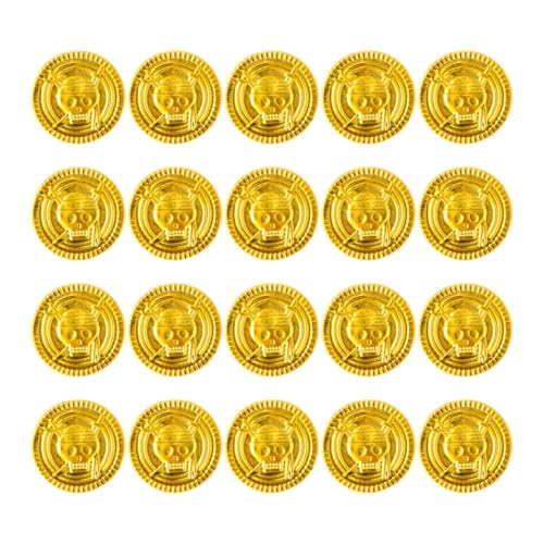 Ligeinsrk Piraten Goldmünze Halloween Plastic Treasure Huntspiel Requisiten für Party 20pcspirate von Ligeinsrk