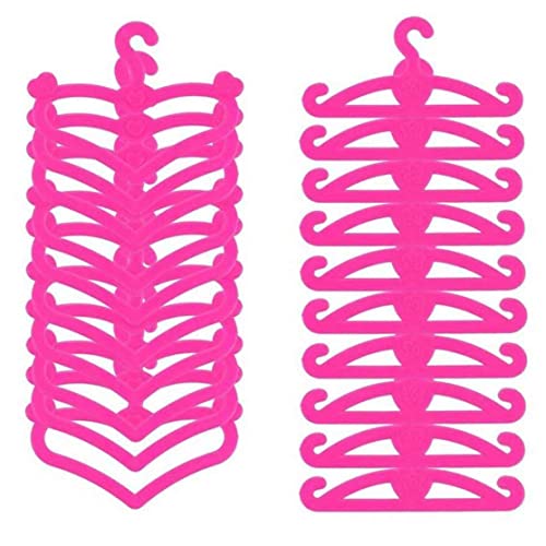 Ligeinsrk Puppenkleidung Kleiderbügel Plastik Mini Dolls Kleidung Kleider Kleidermädchen Spielzeugzubehör 20pcs Puppen von Ligeinsrk