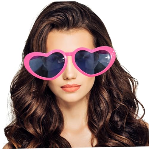 Ligeinsrk Riesige Sonnenbrille, herzförmige lustige Brille, 10, 2 x 3, 5 Zoll Plastik -Jumbo -Sonnenbrille für Cosplay -Foto -Requisiten Partyzubehör, Riese, Herz von Ligeinsrk