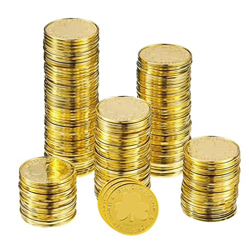 Ligeinsrk St. Patrick's Day Coin Gold Plastik Shamrock 3-Blatt für Partyversorgung 100pcs Ligeinsrk St. Patrick's Day Coin Gold Plastik Shamrock 3-Blatt für Partyversorgung 100pcs von Ligeinsrk