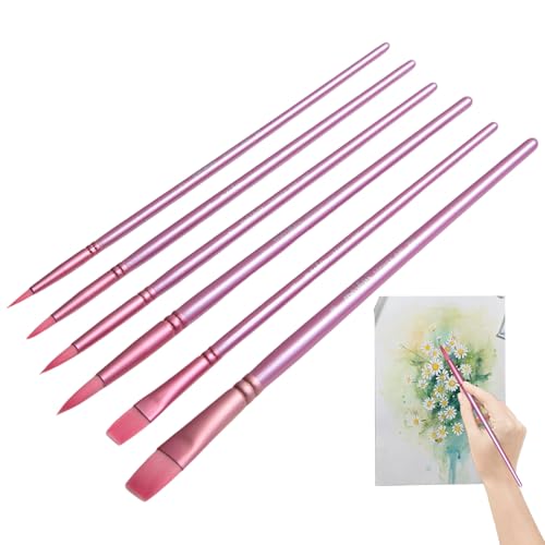 Pinselbürsten, 6pcs Öl Aquarell Acryl Pinsel, runde und Flache Künstler Pinsel für Körpergesichtsfelsen Rock Canvas Zeichnen Kunsthandwerksvorräte Pinselbürsten, 6pcs Öl Aquarell Acryl Pinsel, runde und Flache Künstler Pinsel für Körpergesichtsfelsen Rock Canvas Zeichnen Kunsthandwerksvorräte von Ligeinsrk