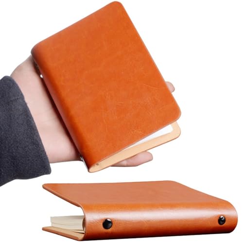 Pocket Notebook, 6 Ring A7 Kleine Notebook -Taschengröße mit leeren Papieren Leder Mini -Notizblock für Büro -Heimschule Schreibzubehör von Ligeinsrk