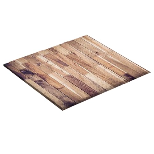 Quadratische Tischdecke, braune Holzkorn -Tischdecken, wasserdichte Polyester -Tischdecke, Nicht -Schlupfkarten -Tischabdeckung mit elastischer Kante für 40 x 40 Tisch, Stil 1 angepasst von Ligeinsrk