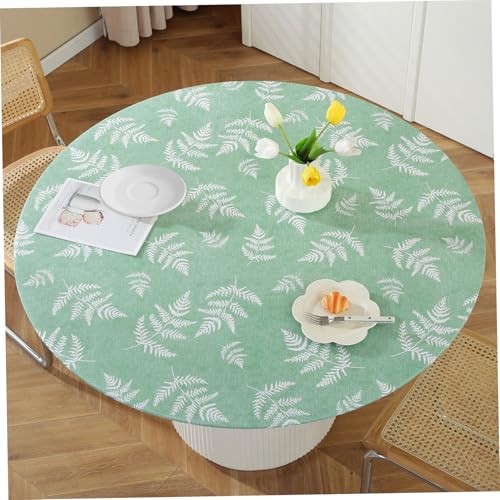 Runde angepasste Tischdecke 48 Zoll Flanellgesichter Vinyl-Tischdecke wasserdicht & öldelasteten elastischen Stromabdeck Runde angepasste Tischdecke 48 Zoll Flanellgesichter Vinyl-Tischdecke wasserdicht & öldelasteten elastischen Stromabdeck von Ligeinsrk