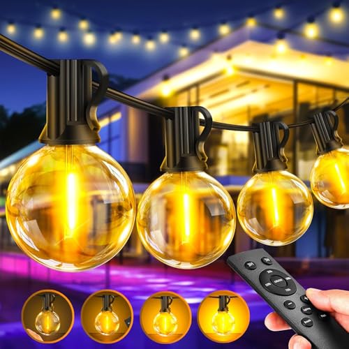 LED Lichterkette Außen Strom 30m - Outdoor Lichterketten mit Glühbirnen Aussen Wetterfest Dimmbar Warmweiß Aussenlichterkette Retro Lights Birnen für Party Terrasse Biergarten Pavillon Balkon Garten von Light-Brightly