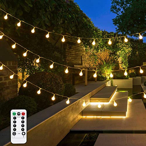 LE 50er LED Kugel Lichterkette 5M Warmweiss Dimmbar, Batteriebetrieben mit Fernbedienung, 8 Lichtmodi, Zeitschaltuhr und Merkfunktion, ideale für Innen, Hochzeit, Party Deko usw.mmer, Party Deko usw. LE 50er LED Kugel Lichterkette 5M Warmweiss Dimmbar, Batteriebetrieben mit Fernbedienung, 8 Lichtmodi, Zeitschaltuhr und Merkfunktion, ideale für Innen, Hochzeit, Party Deko usw.mmer, Party Deko usw. von Lighting EVER
