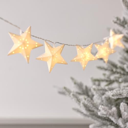 Lights4fun 10er LED Stern Lichterkette mit Timer Sterne Papier batteriebetrieben Weihnachtsbeleuchtung innen Weihnachten Stern Deko Weiß Weihnachtsdeko Lights4fun 10er LED Stern Lichterkette mit Timer Sterne Papier batteriebetrieben Weihnachtsbeleuchtung innen Weihnachten Stern Deko Weiß Weihnachtsdeko von Lights4fun